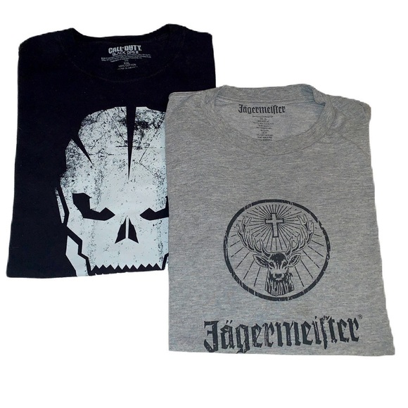 Lot of 2 XXL Jagermeister & Call of Duty Black Ops III T-shirts - Picture 1 of 9